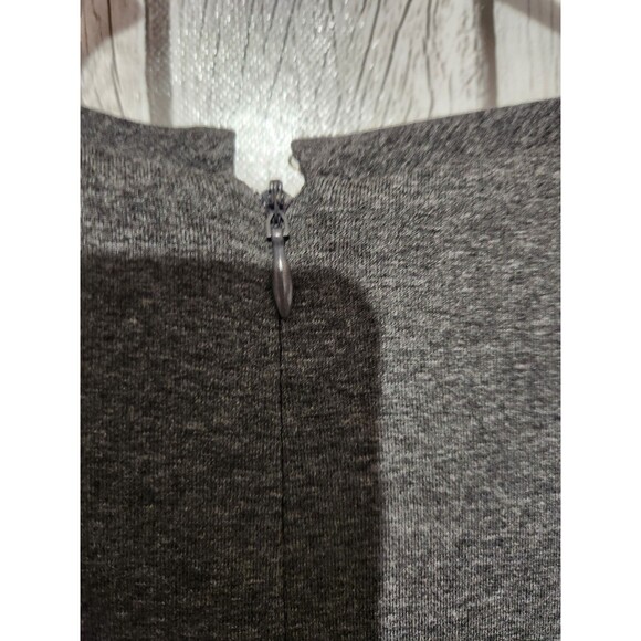 Tommy Hilfiger Dress Size 8 Midi Dark Gray Long Sleeve Zip Soft Zip Stretch - Picture 7 of 9